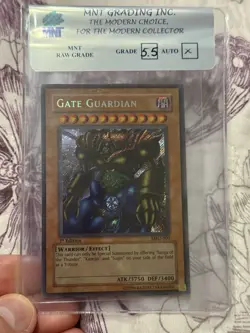 Yugioh Gate Guardian MRD-000 1st Edition Metal Raiders Secret Rare - Image 1