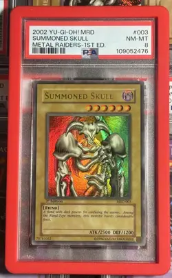 Yugioh! Summoned Skull MRD-003 Ultra Rare 1st Edition PSA 8 NM-MT!! - Image 1