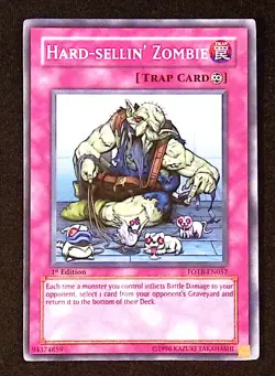 Hard-Sellin' Zombie 1st Editon YuGiOh Force of the Breaker Trap Common - Image 1