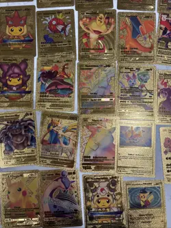 Gold Pokemon Cards Rare all very good condition lot - Image 4