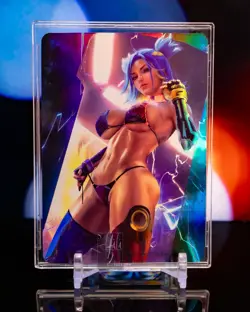 Neon Valorant Premium Flash Foil Holo Card Tide Blind Sakimichan Spicy Waifu - Image 1