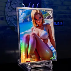 Android 18 Waifu Trading Card ACG-AVL Goddess Holo Foil No. 003 Anime Manga Art - Image 2