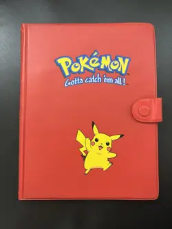 Vintage Pikachu Pokemon Card Binder/Book Red 4-Pocket 120 Slots Pokemon (1999) - Image 1