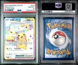 Pokemon Card PSA 10 Gem Mint Pikachu EX Surging Sparks 2024 Holo 219/191 - Image 3