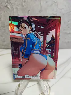 Chun li Trading Card Waifu Goddess Story Anime Girl holo Karte Manga Full Art - Image 1