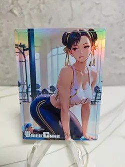 Chun Li Trading Card Waifu Goddess Story Anime Girl holo Karte Manga Full Art - Image 1