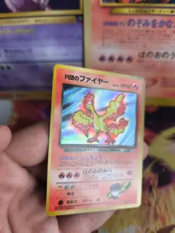 Pokemon Karte Card Rocket Moltres Lavados Gym Heroes Holo Wotc japanese NM Swirl - Image 3
