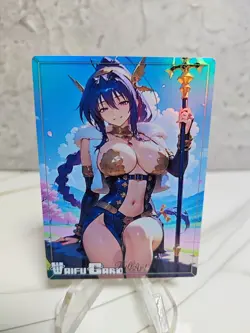 Akeno Himejima Trading Card Waifu Goddess Story Anime Girl holo Karte Manga - Image 1