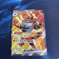 Incineroar ex 187/162 Temporal Forces ULTRA RARE Holo Pokemon Card NM - Image 1