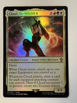 Cloud Ex-Soldier Commander Final Fantasy Foil MTG - Image 1