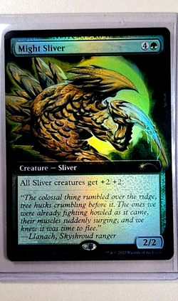 2022 MTG Magic the Gathering Secret Lair Drop Foil Might Sliver Extended Art - Image 1