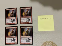 MTG 4x Young Pyromancer Signed M14 - Image 1