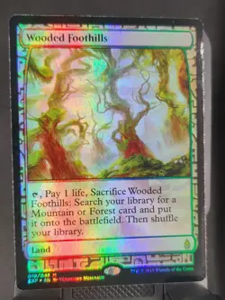 FOIL Wooded Foothills Zendikar Expedition MP x1 MTG Magic: the Gathering - Image 1