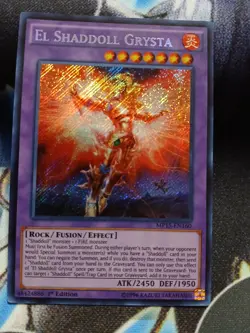 Yugioh El Shaddoll Grysta Secret Rare MP15-EN160 1st Near Mint - Image 1