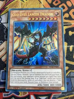 BLLR-EN001 ODD-EYES LANCER DRAGON ULTRA RARE 1ST EDITION YuGiOh CARD - Image 1
