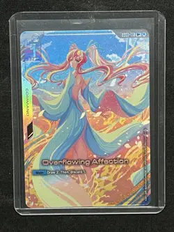 Overflowing Affection GD01-118 U+ Alternate Art Holo Foil Gundam TCG - Image 1