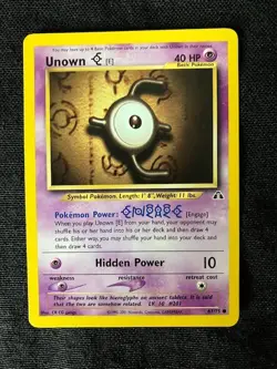 Unown E Hidden Power 40 HP Pokemon Neo Discovery TCG Card 67/75 - Image 1