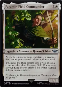 0014 FARAMIR, FIELD COMMANDER UNCOMMON THE LORD OF THE RINGS MTG CARD - Image 1