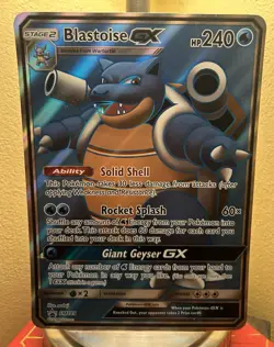 JUMBO Blastoise GX Full Art Oversized Card SM189 2019 Pokemon LP - Image 2