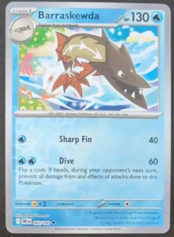 Barraskewda #63/182 Pokemon TCG SV-Destined Rivals Uncommon Reverse Holo Card - Image 1