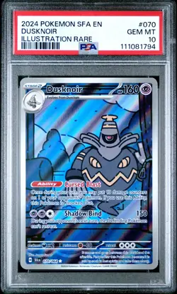 DUSKNOIR 070/064 | PSA 10 | Shrouded Fable IR Full Art Graded Pokemon Card - Image 1