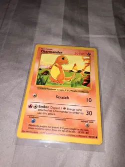 Pokemon Charmander 46/102. 1999 WOTC Base Shadowless Vintage Original Card LP - Image 1
