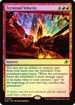 MTG FOIL Terminal Velocity - Edge of Eternities #163 - Image 1