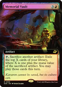 MTG FOIL Memorial Vault Extended Art - Edge of Eternities #336 - Image 1
