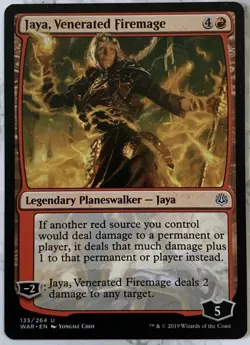 Jaya, Venerated Firemage #135 War of the Spark Legendary Planeswalker MTG Magic - Image 1