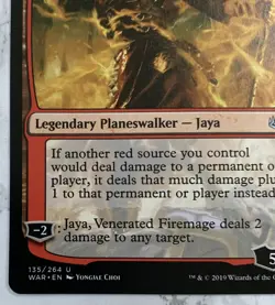 Jaya, Venerated Firemage #135 War of the Spark Legendary Planeswalker MTG Magic - Image 3
