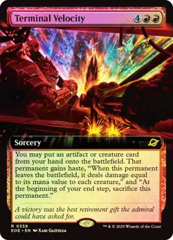 MTG FOIL Terminal Velocity Extended Art - Edge of Eternities #338 - Image 1