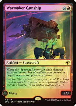 MTG FOIL Warmaker Gunship - Edge of Eternities #167 - Image 1
