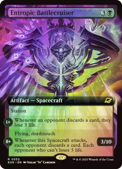MTG FOIL Entropic Battlecruiser Extended Art - Edge of Eternities #332 - Image 1