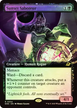 MTG FOIL Sunset Saboteur Extended Art - Edge of Eternities #334 - Image 1