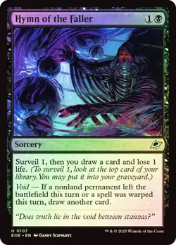 MTG FOIL Hymn of The Faller - Edge of Eternities #107 - Image 1