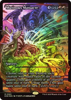 MTG FOIL Mutinous Massacre 363 Showcase - Edge of Eternities #363 - Image 1