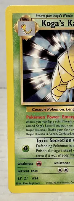 Koga's Kakuna 47/132 Gym Challenge Uncommon 2000 WOTC Pokemon Card MP - Image 2