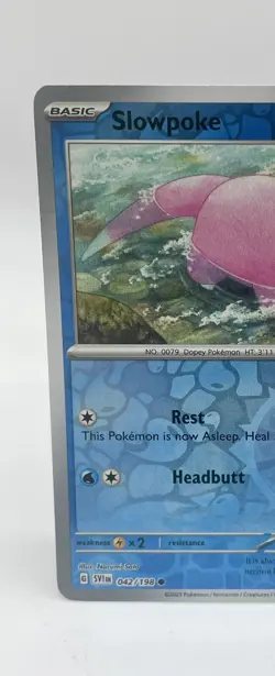Slowpoke 042/198 Scarlet & Violet Pokemon TCG Reverse Holo Mint Unplayed - Image 3