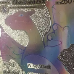 RARE Pokemon Charizard GX Rainbow Gold Foil Card 150/147 - Image 2