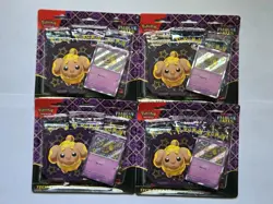 Pokemon TCG Paldean Fates Tech Sticker Fidough Collection Sealed Lot of 4 - Image 1