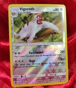 Basic 2016 Pokemon- Vigoroth 114/168 HP80 Stage 1 - Image 3