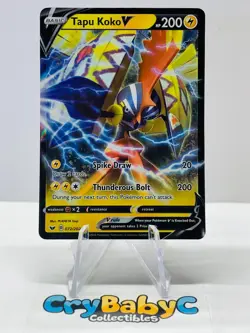 Pokemon Tapu Koko V 072/202 Base Set Sword & Shield ULTRA RARE - Image 1