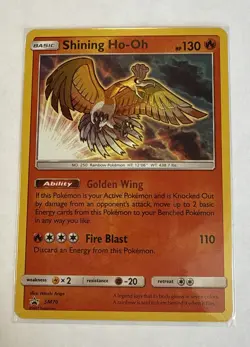 Pokemon Shining Ho-oh SM70 Black Star Promo Shining Legends - Image 1