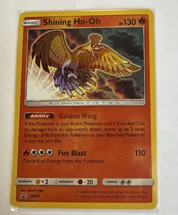 Pokemon Shining Ho-oh SM70 Black Star Promo Shining Legends - Image 2