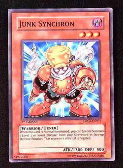 Junk Synchron 1st Edition YuGiOh Duelist Pack 8: Yusei Fudo Warrior Common - Image 1