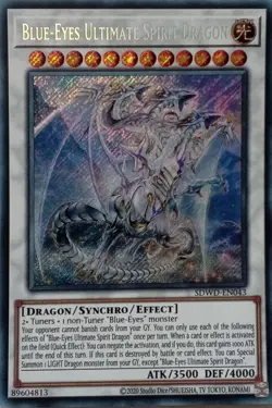 SDWD-EN043 BLUE-EYES ULTIMATE SPIRIT DRAGON SECRET RARE UNLIMITED ED YuGiOh CARD - Image 1