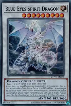 SDWD-EN038 BLUE-EYES SPIRIT DRAGON COMMON UNLIMITED EDITION YuGiOh CARD - Image 1