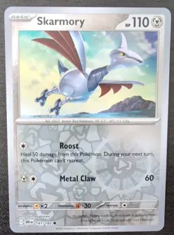 Skarmory 141/182 Common Reverse Holo Pokemon TCG Card Destined Rivals NM - Image 1