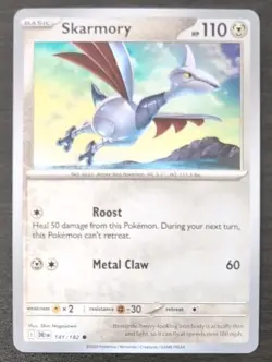 Skarmory 141/182 Common Reverse Holo Pokemon TCG Card Destined Rivals NM - Image 3