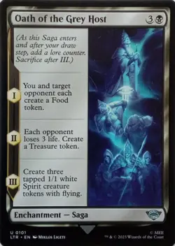 0101 OATH OF THE GREY HOST UNCOMMON THE LORD OF THE RINGS MTG CARD - Image 1